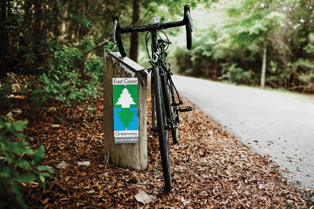 The East Coast Greenway Grissom Trail. Photo courtesy of the East Coast Greenway Alliance