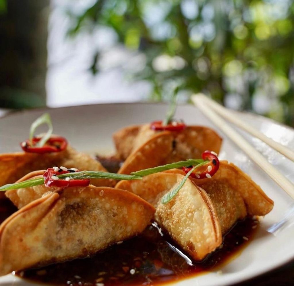 Short rib and bone marrow dumplings. Photo by Essentials Group