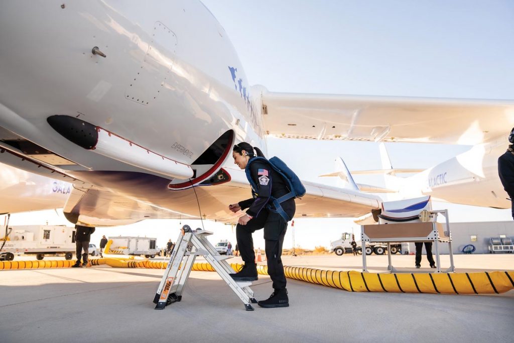 Boarding the spacecraft felt like “walking toward my destiny,” says Gerard. Photo courtesy of Kellie Gerardi