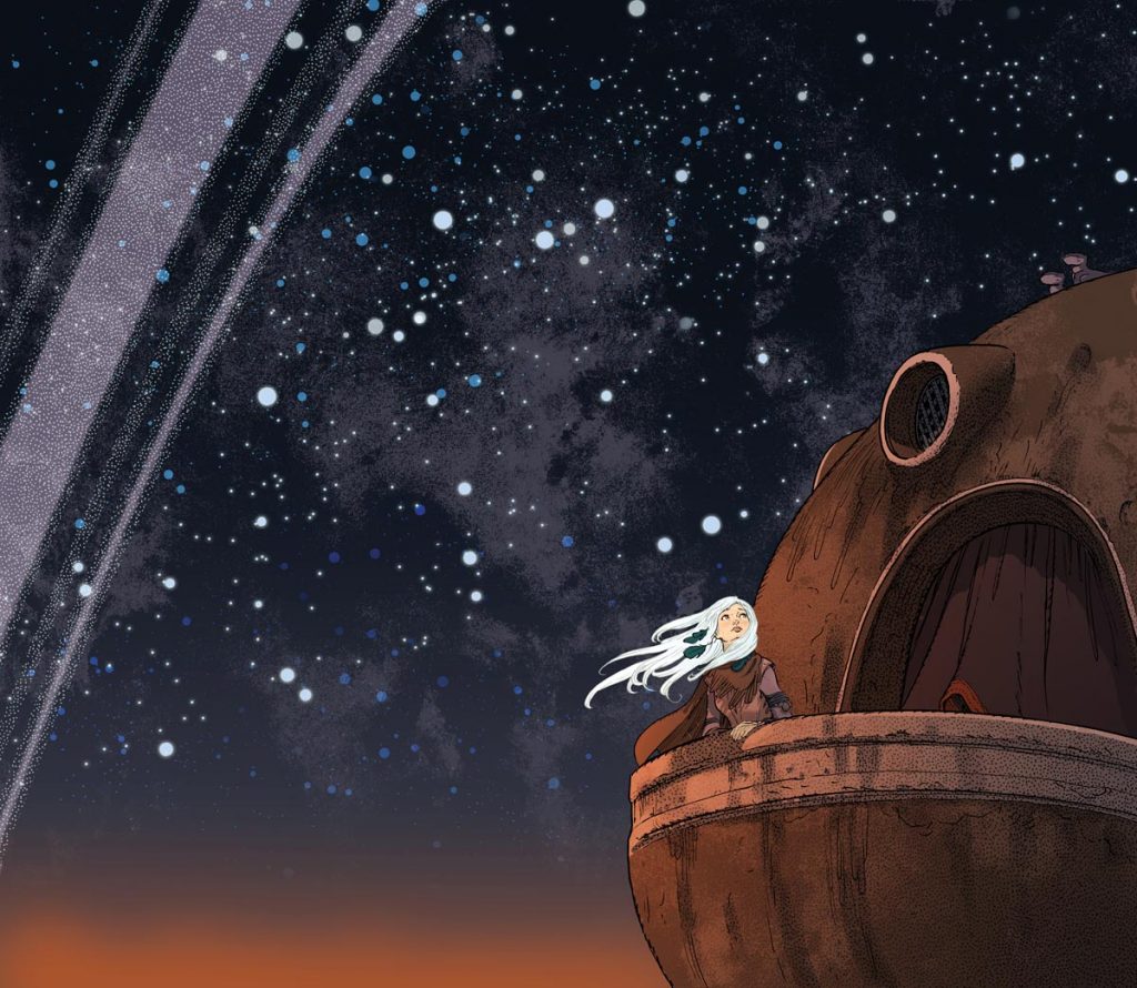 Artwork from The Battle for WondLa, the final book of the WondLa trilogy. Photo courtesy of Tony DiTerlizzi