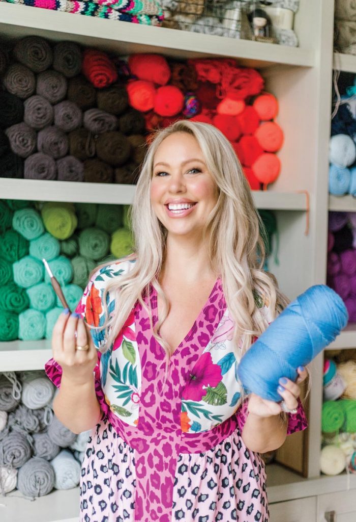 Jennifer Noelle Hernstadt crochets everything from blankets and bags to pastries and amigurumi dolls. Photo by Sammi Marie