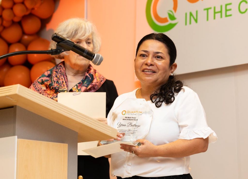 2024 Marie Thorpe recipient Yirna Buitrago, Office Services Coordinator at the Esperanza Center. Photo by Tracey Benson Photography