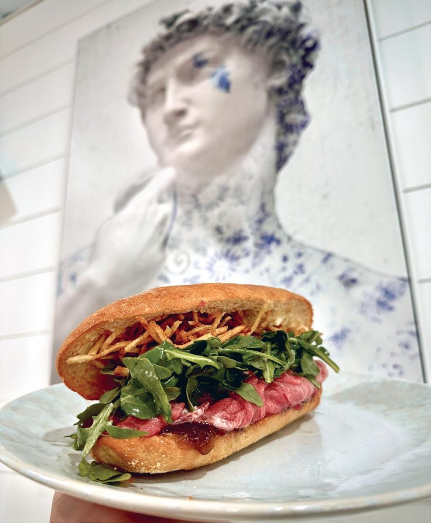 The Vito sandwich on rustic Italian bread. Photo courtesy of Tavolena