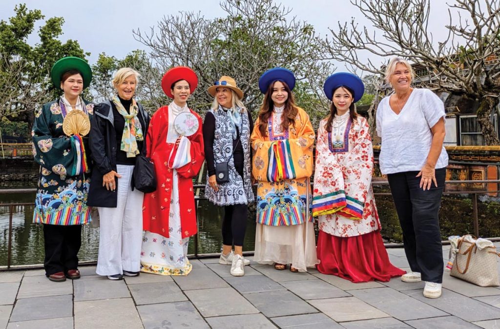 Debbie Hudzik (center) in Vietnam. Photo courtesy of Debbie Hudzik
