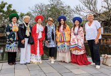 Debbie Hudzik Embarks on Ancestry Travel Debbie Hudzik (center) in Vietnam. Photo courtesy of Debbie Hudzik