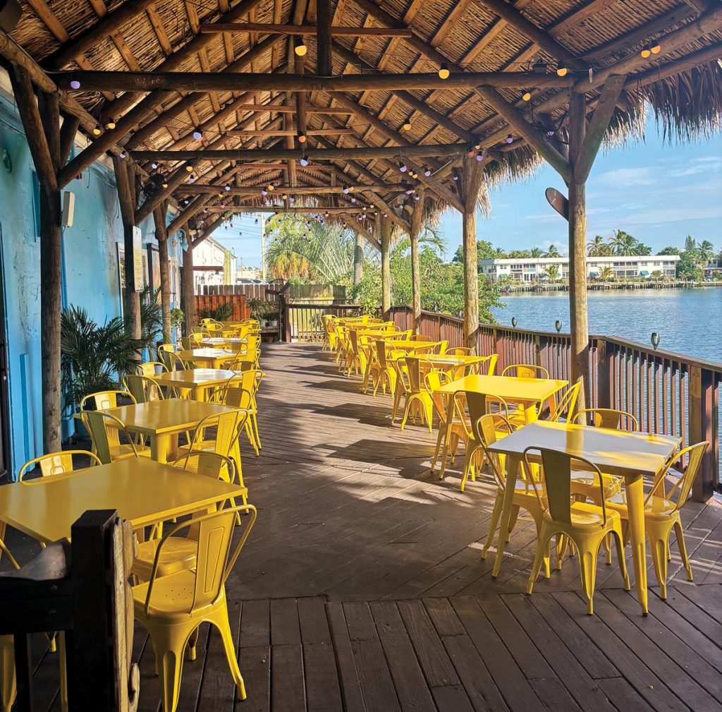 The outdoor dining area at the newly opened Paradise Tavern in North Palm Beach. Photo courtesy of Paradise Tavern