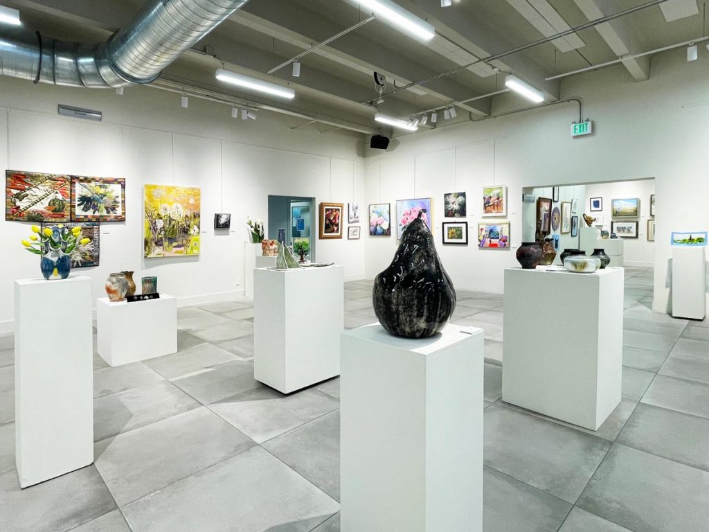 The gallery is transforming ahead of Forty-Eighth Annual Members’ Show & Sale, on view March 19 through April 10. Photo courtesy of Lighthouse ArtCenter