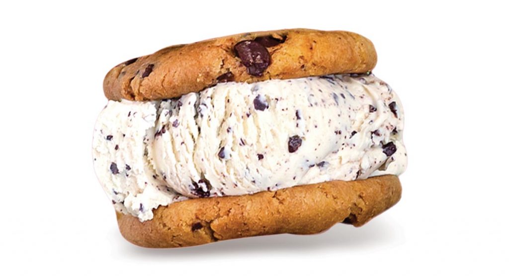 Van Leeuwen chocolate chip cookie ice cream sandwich