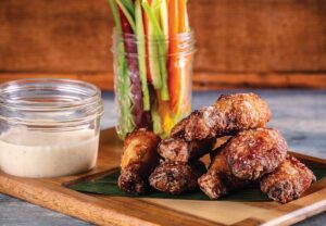 Smoked chicken wings at Lucky Shuck. Photo by Libby Vision