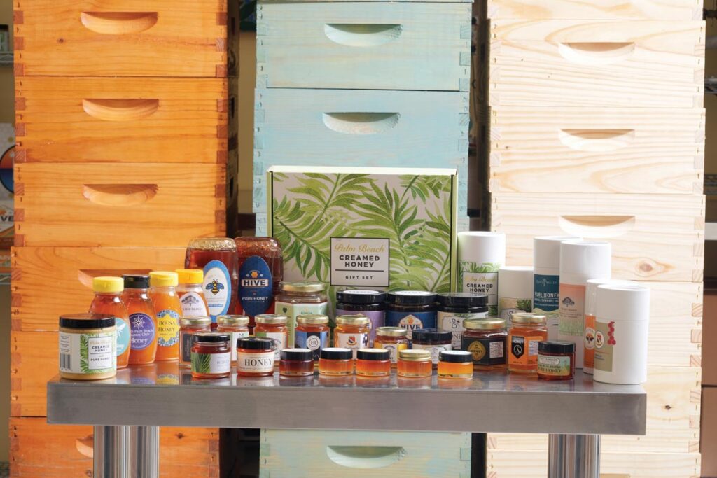 Her Honey House features raw honey plus candles, soaps, skincare products, and other hive-harvested goods. Photo by Paul Piasecki