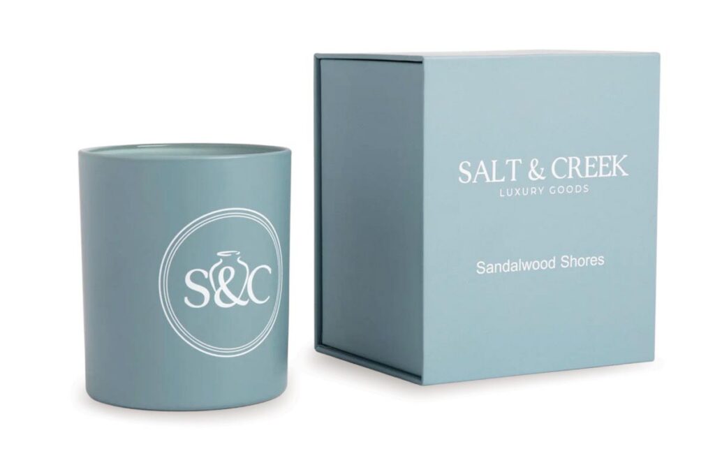 Salt & Creek candle in Azure Drift ($58)