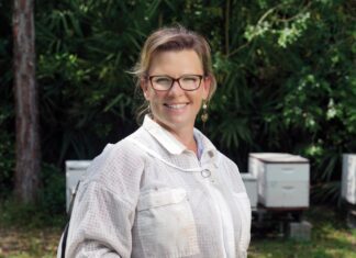 Sierra’s Bees is Something to Buzz About Sierra Malnove’s love of honeybees extends far beyond the hive. Photo by Paul Piasecki