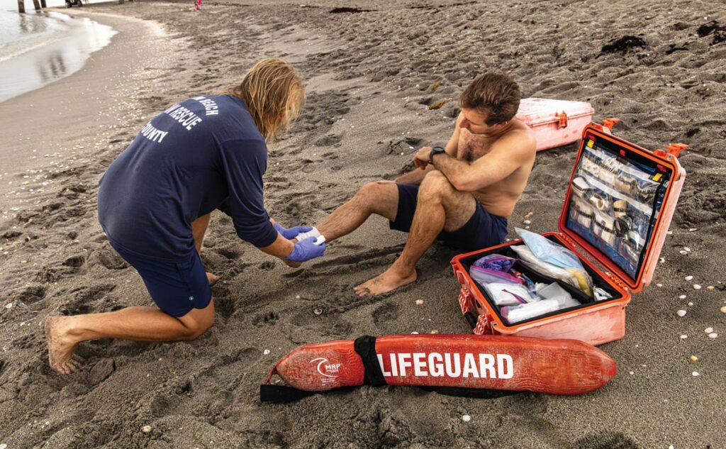 From rescue vessels and personal watercraft to first-aid gear, the crews are equipped to handle everything from minor injuries to serious water rescues. Photo courtesy of Palm Beach County Fire Rescue