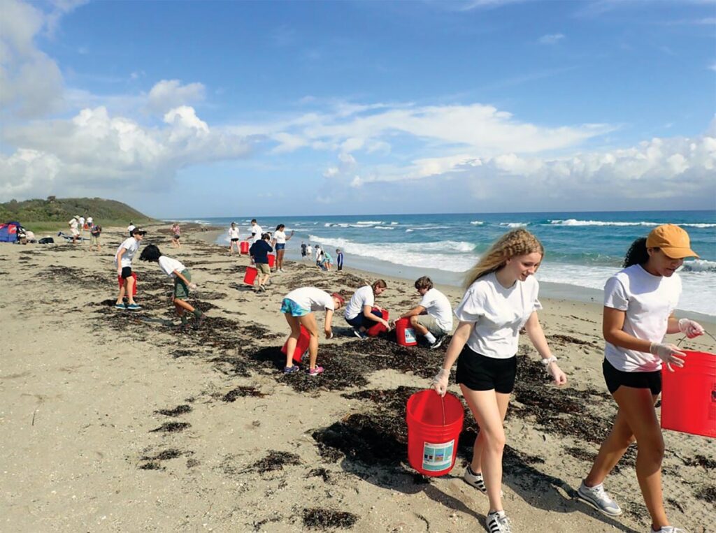 Clean the beach at John D. MacArthur Beach State Park.